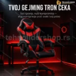 Ergonomska stolica za gejmere crveno-bela