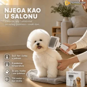 Fen + Cetka za pse i kucne ljubimce 2u1