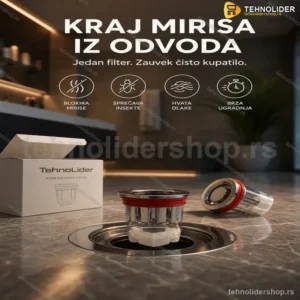 Filter Protiv Mirisa iz Odvoda sa Klapnom – Set 2 Komada