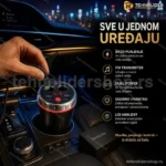 Multifunkcionalni FM Transmiter za Auto – Bluetooth, 4x USB Punjač, LCD Displej