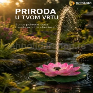 Fontana sa solarnim napajanjem u obliku lotosa