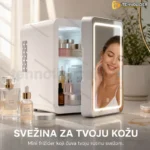 Frižider za kozmetiku sa LED ogledalom i funkcijom grejanja