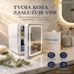 Frižider za Kozmetiku sa Ogledalom i LED Svetlom – 12V/220V