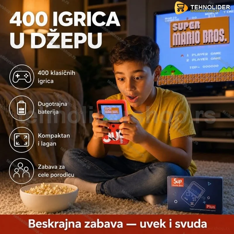 Game Box 400 u 1 – Retro Prenosiva Konzola sa TV Izlazom Game Box 400 u 1 – Retro Prenosiva Konzola sa TV Izlazom