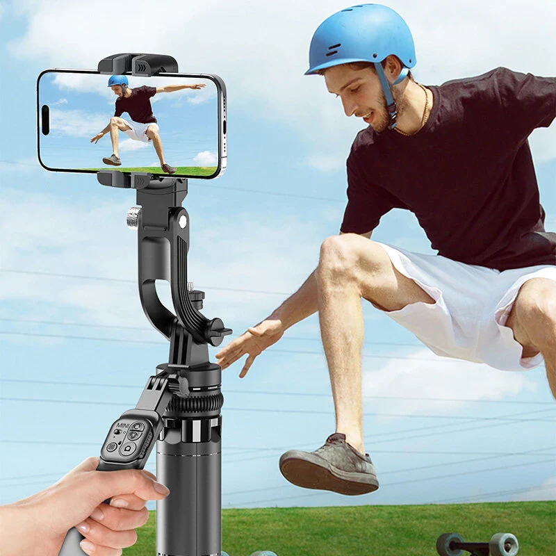 Gimbal stabilizator za telefon C16 sa AI praćenjem i stativom gimbal stabilizator - u upotrebi