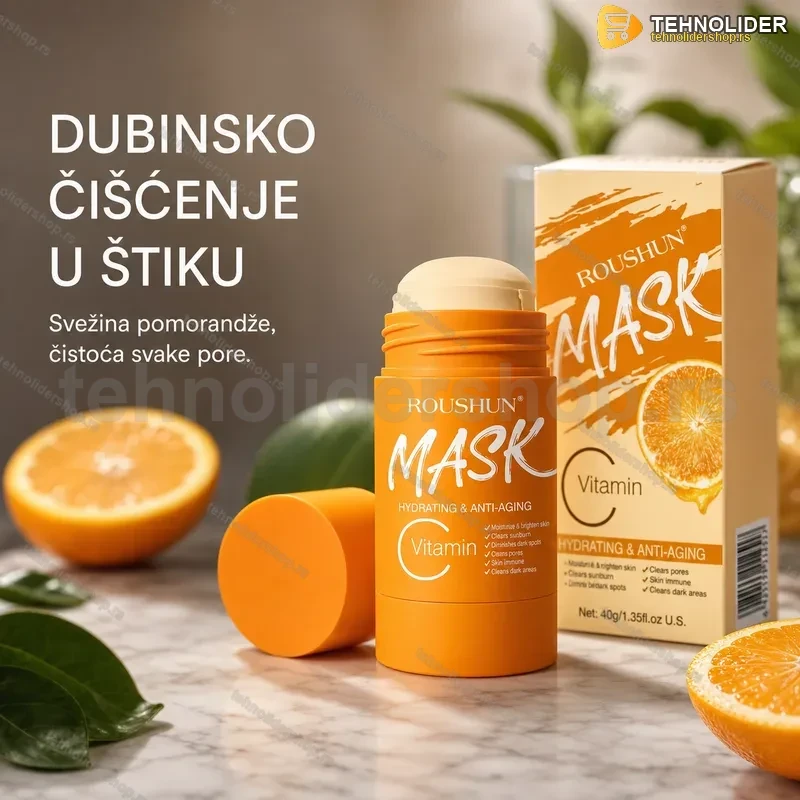 Glinena maska štik sa vitaminom C za dubinsko čišćenje lica Glinena maska štik sa vitaminom C za dubinsko čišćenje lica