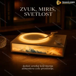 2u1 Gramofon i difuzer sa svetlom i bluetooth zvučnikom