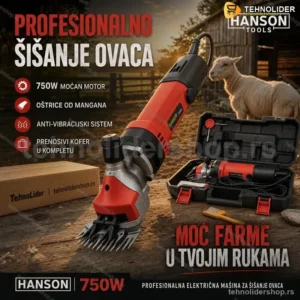 HANSON Mašina za Šišanje Ovaca 750W — Profesionalni Električni Šišač