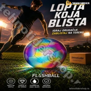 Hologramska Svetleća Fudbalska Lopta FLASHBALL — Holografski Efekat