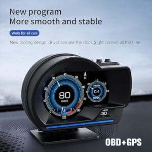 HUD displej za auto OBD2 i GPS sa alarmom brzine P6
