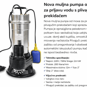 muljna pumpa - prednja strana