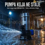 Inox muljna pumpa sa seckalicom i plivajućim prekidačem