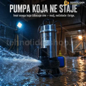 Inox muljna pumpa sa seckalicom i plivajućim prekidačem