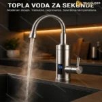 Slavina sa Grejačem za Sudoperu INOX — Brušeni Nerđajući Čelik, 3000W
