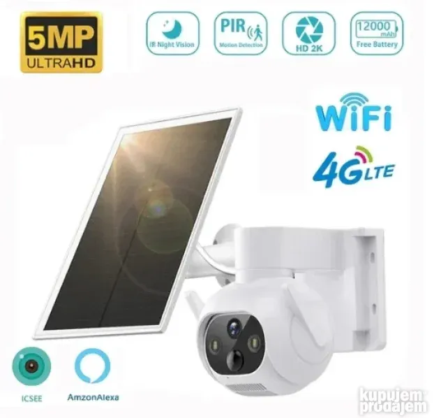 IP WiFi PTZ 4G kamera sa solarnim panelom solarna PTZ kamera - detalji