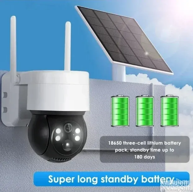 IP WiFi PTZ Kamera sa Solarnim Panelom 3MP solarna PTZ kamera - prednja strana