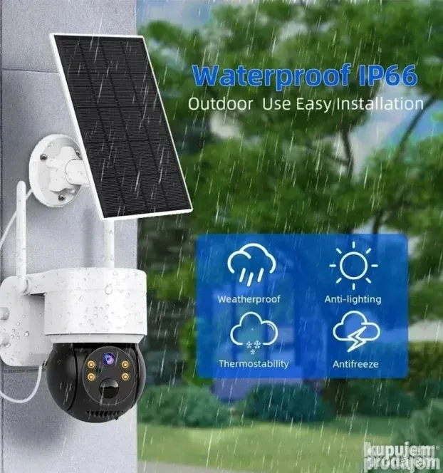 IP WiFi PTZ Kamera sa Solarnim Panelom 3MP solarna PTZ kamera - u upotrebi