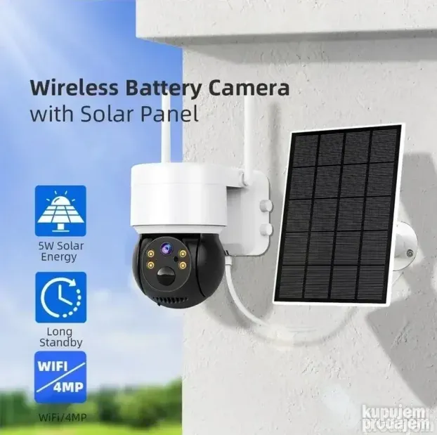 IP WiFi PTZ Kamera sa Solarnim Panelom 3MP solarna PTZ kamera - detalji