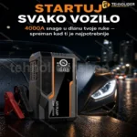 Jump Starter 4000A sa kompresorom i LCD ekranom – Prenosivi starter za auto
