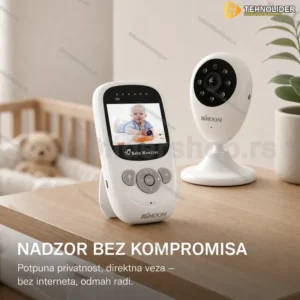 Kamera za Bebe Kmoon 880N sa Monitorom i Merenjem Temperature