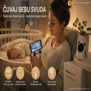 Danmini HD Baby Monitor – Kamera za Bebu sa WiFi i 4,3" Monitorom