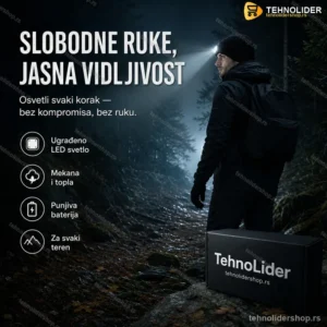 Kapa sa LED svetlom – Crna