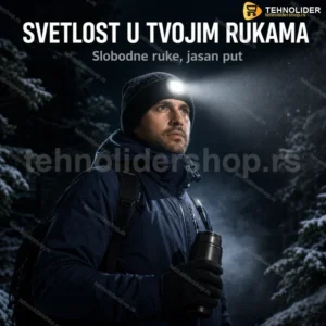 Kapa sa LED Svetlom – USB Punjiva, 3 Režima Osvetljenja