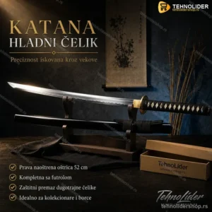 Katana Hladni Čelik 78 cm – Prava Oštrica sa Futrolom