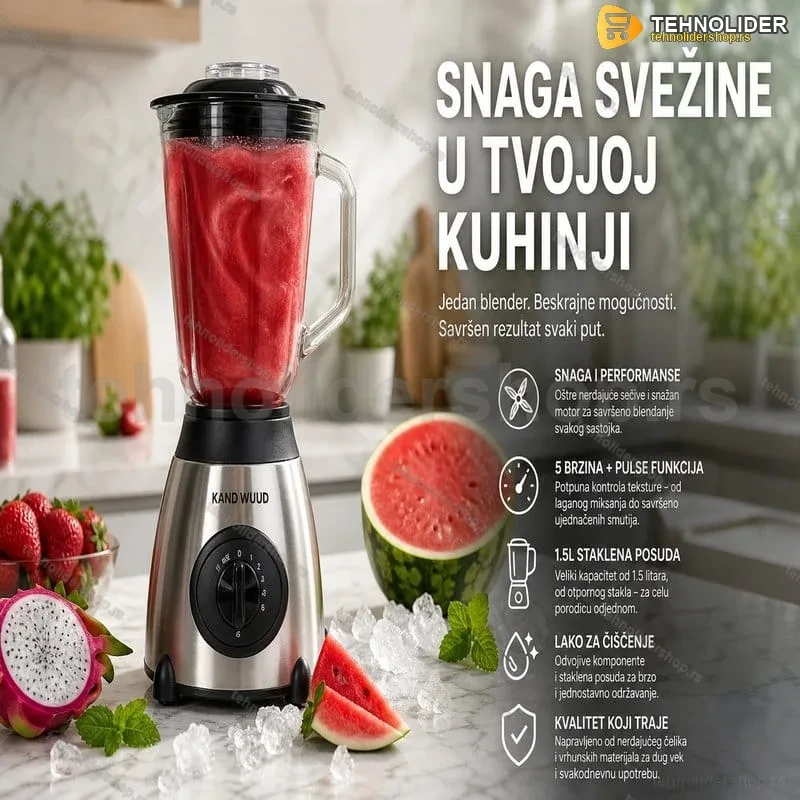 Kandwuud KE-2268 Blender – Ice Crusher, Staklena Posuda 1.5L Kandwuud KE-2268 Blender – Ice Crusher, Staklena Posuda 1.5L