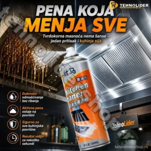 Kitchen Cleaner Foam Spray 500ml 1+1 GRATIS – Moćna pena za odmašćivanje kuhinje