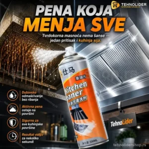 Kitchen Cleaner Foam Spray 500ml 1+1 GRATIS – Moćna pena za odmašćivanje kuhinje