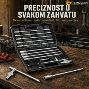 Ključevi T-oblika sa krckalicom, set 8-19mm