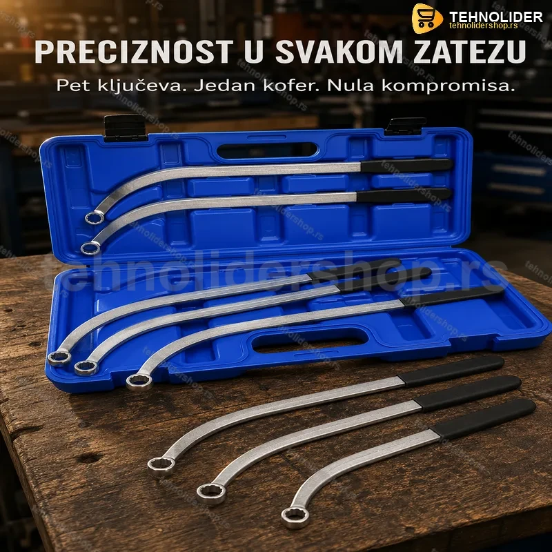 Ključevi za zatezače remena — set od 5 komada u koferu Ključevi za zatezače remena — set od 5 komada u koferu