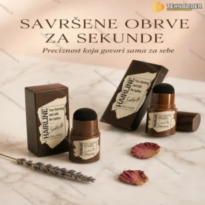 STAMPOW Komplet za Oblikovanje Obrva 1+1 — Puder i Šablon za Savršene Obrve