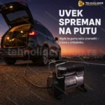 Kompresor za Pumpanje Guma 12V – Metalno Kućište, do 6 bara