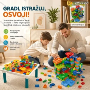 Konstruktivni Set Track Maze – Staze i Loptice za Razvoj Dece