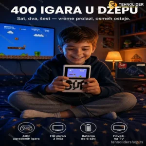 Konzolica za Decu – 400 Igara, HD Ekran i 6 Sati Zabave