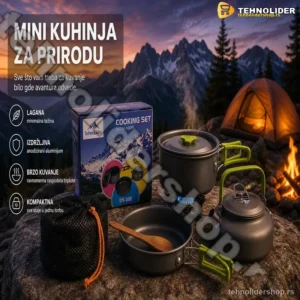 Kuhinjski Set za Kampovanje – Kompletna Mini Kuhinja za Prirodu