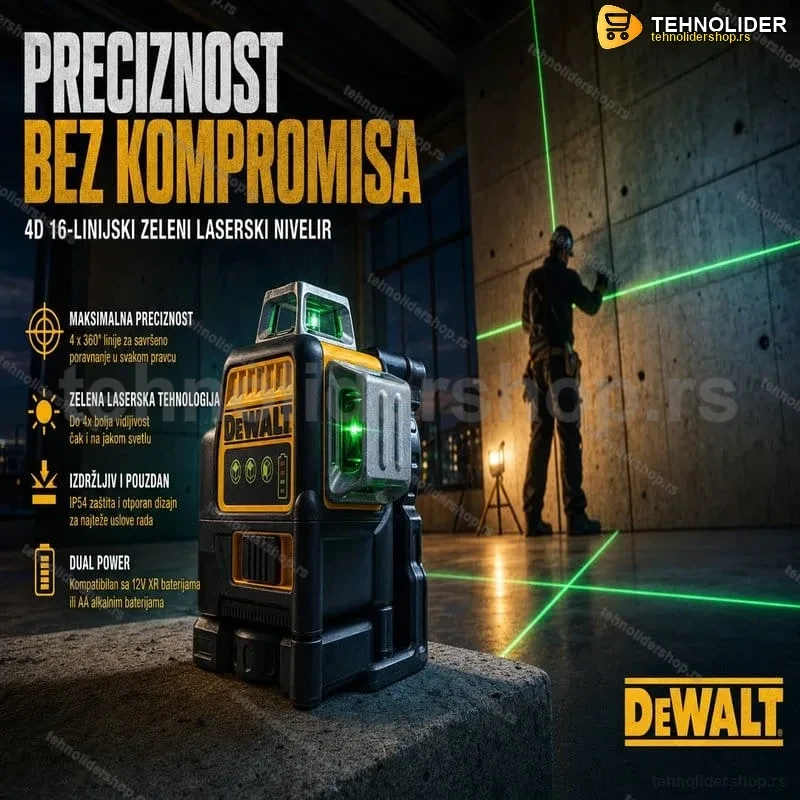DeWalt laser za nivelaciju 4D 16 linija Digitalni DeWalt laser za nivelaciju 4D 16 linija Digitalni