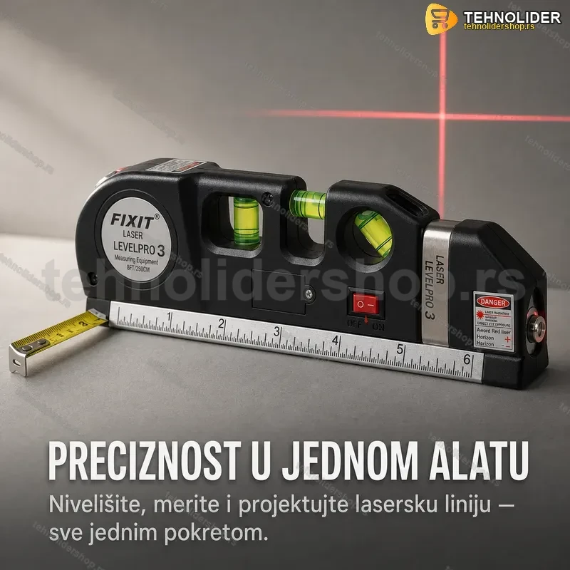 Laserska Libela 3 u 1 – Libela, Laser i Metar u Jednom Alatu Laserska Libela 3 u 1 – Libela, Laser i Metar u Jednom Alatu