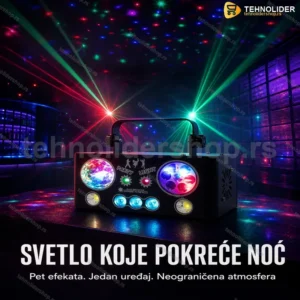 Laserski svetlosni efekt 5u1 sa DMX kontrolom WY2385