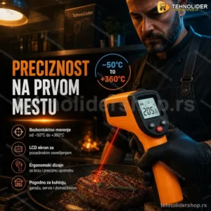 Laserski Termometar za Bezkontaktno Merenje Temperature – Profi