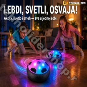 Lebdeća lopta sa LED svetlima i penastim branicima za decu