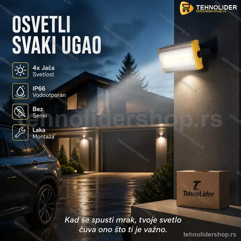 LED COB Reflektor 50W Vodootporan IP66 – Za Dvorišta i Parking LED COB Reflektor 50W Vodootporan IP66 – Za Dvorišta i Parking