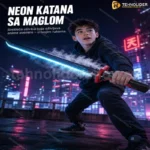 LED Katana sa Maglenim Efektom – Svetleći Neon Mač 80 cm
