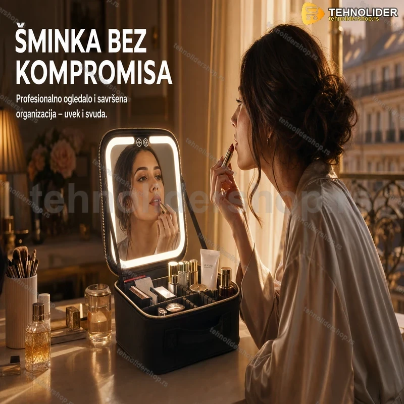 led-kozmeticka-torba-sa-ogledalom-tehnolidershop LED Kozmetička Torba sa Ogledalom