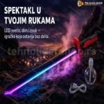 Mač sa svetlosnim efektima — LED mač sa efektom dima i zvukom za decu