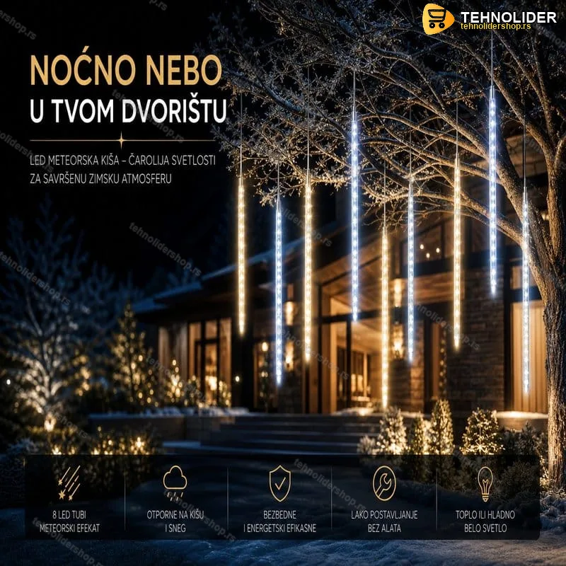 LED meteorska kiša rasveta - 8 Štapova LED meteorska kiša rasveta - 8 Štapova