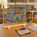 Magična LED ploča za crtanje sa 7 boja i USB napajanjem – 40×30 cm