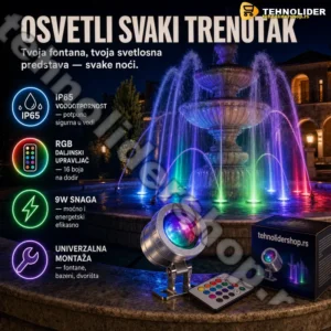 Led RGB lampa za fontane 12v